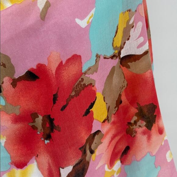 Joy Susan Womens Oversized Floral Poly Scarf Shawl Wrap 36 x 72 - Picture 5 of 11